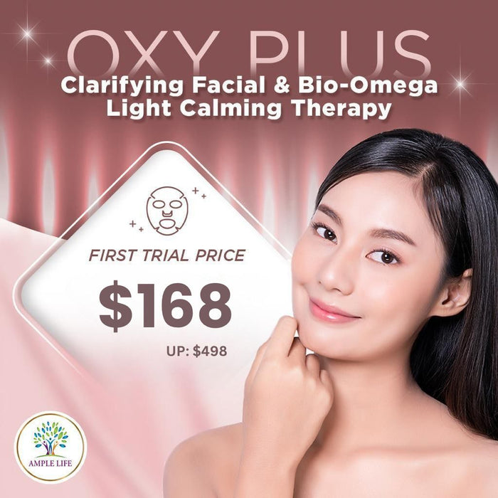 Ample Life - Multi-Care Facial Therapy: Oxy Plus Clarifying Facial & Bio-Omega light Calming Therapy (90mins)