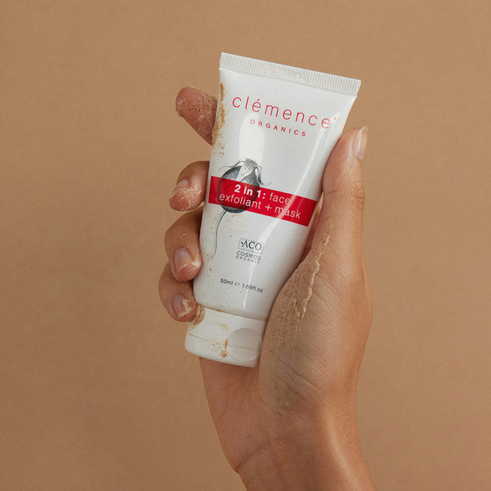 Clemence Organics 2 in 1 Face Exfoliant + Mask 50ml