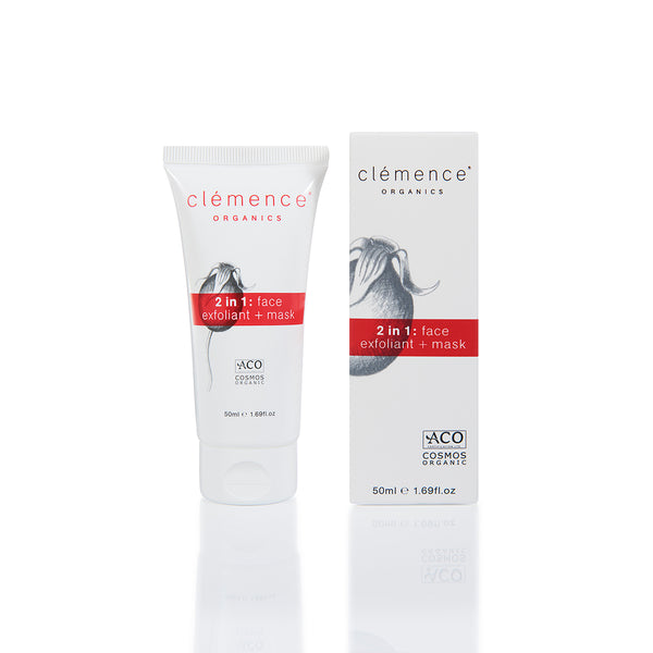 Clemence Organics 2 in 1 Face Exfoliant + Mask 50ml