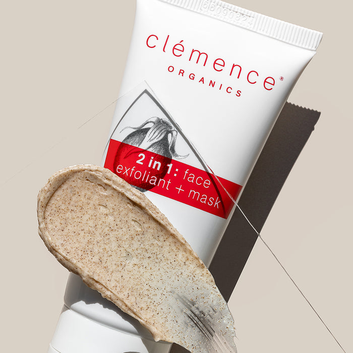 Clemence Organics 2 in 1 Face Exfoliant + Mask 50ml