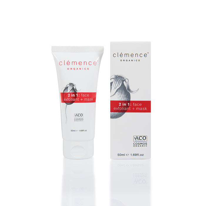Clemence Organics 2 in 1 Face Exfoliant + Mask 50ml