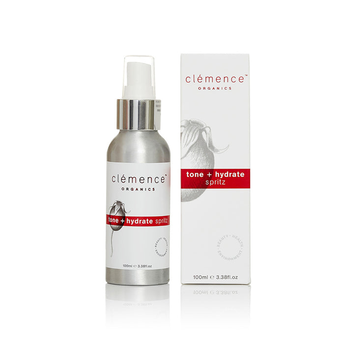 Clemence Organic Tone + Hydrate Spritz 100ml (expiration end July 2026)