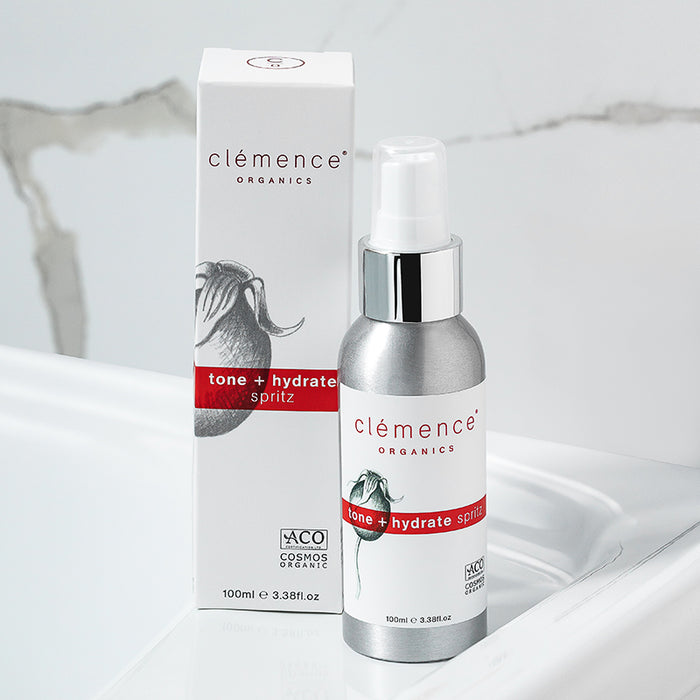 Clemence Organic Tone + Hydrate Spritz 100ml (expiration end July 2026)