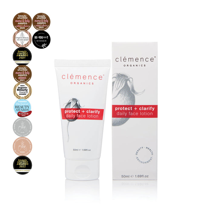 Clemence Organics Protect + Clarify Daily Face Lotion 50ml