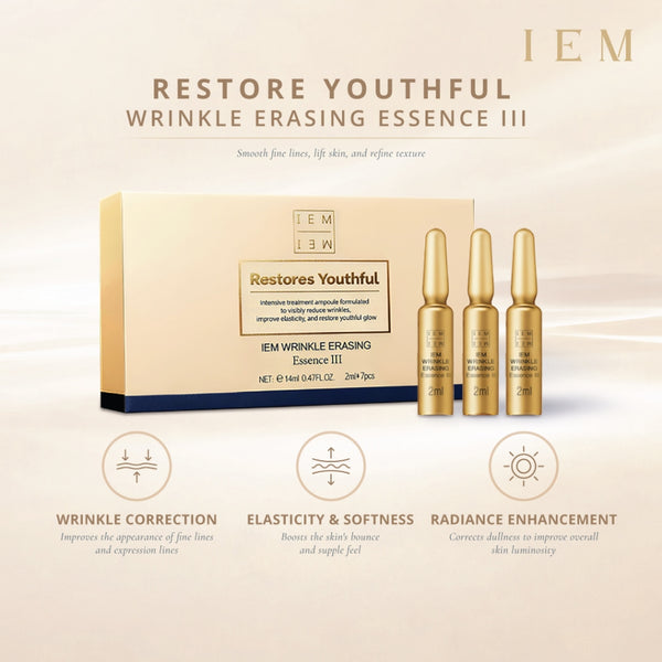 IEM Wrinkle Erasing Essence III | Peptide, Firming & Fine Line Care (Bundle pack of 3)